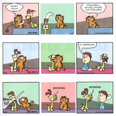 Garfield užívá života