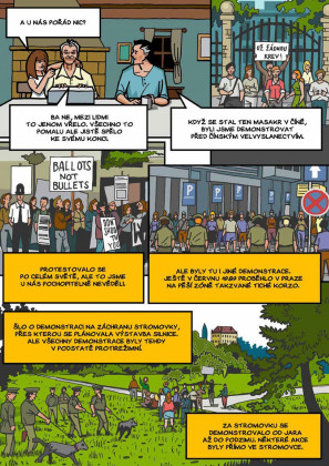 Sametová revoluce - Pád železné opony v komiksu