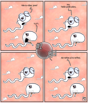 Qejci: Existenciální sperma komiks