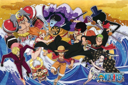 Plakát našich hrdinů z One Piece