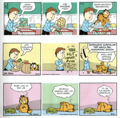 Garfield bere vše