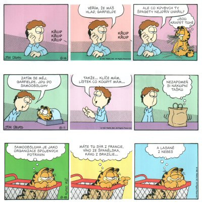 Garfield bere vše
