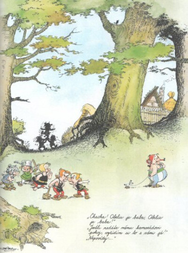 Jak Obelix spadl do druidova kotle, když byl malý