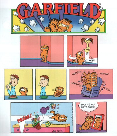 Garfield užívá života