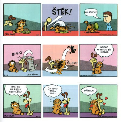 Garfield užívá života