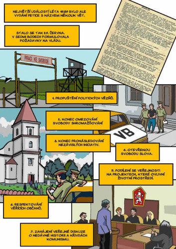Sametová revoluce - Pád železné opony v komiksu